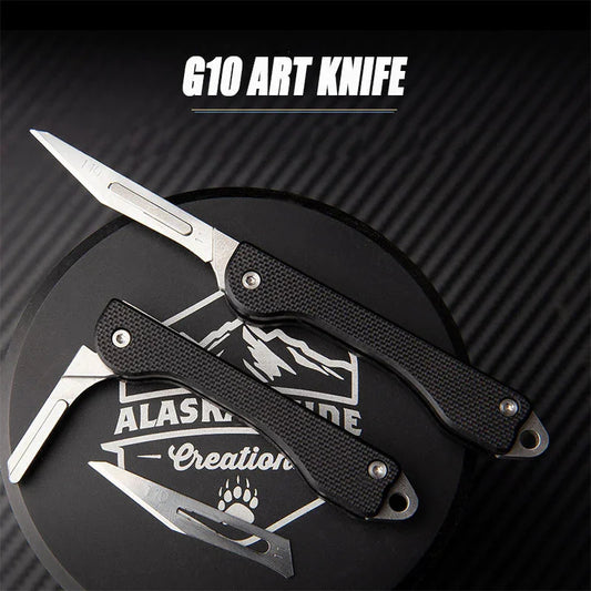(🔥Hot Sale-40% OFF)  Mini Detachable Folding Utility Knife with 10 Pcs of No. 24 Replaceable Blades