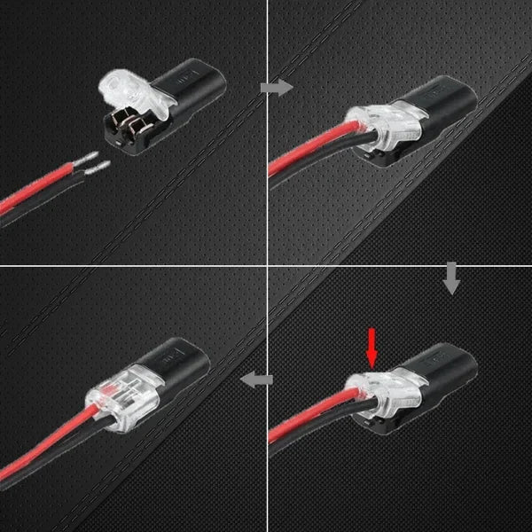 Two-wire connector with locking buckle