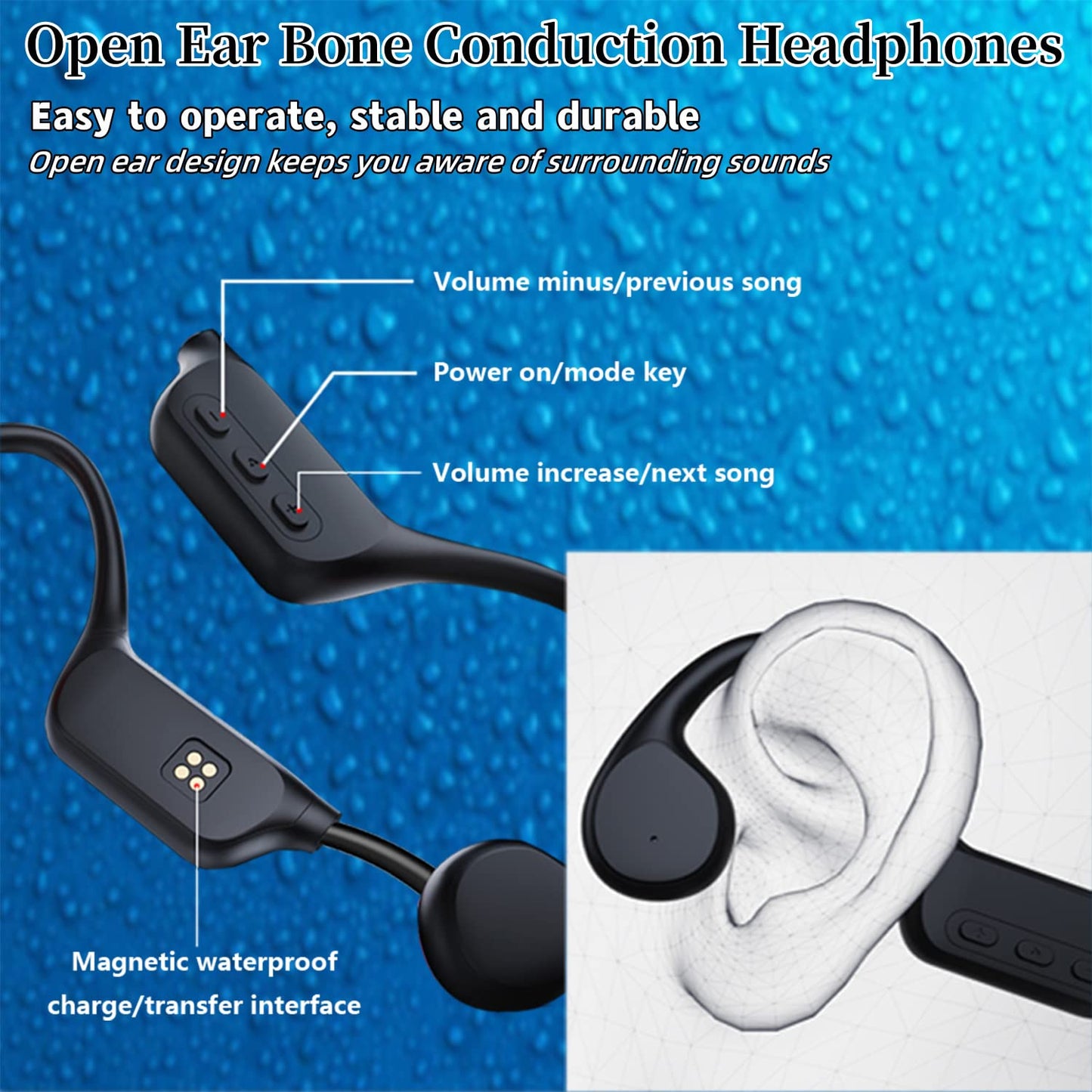 🔥Bone Conduction Headphones - IPX8 Waterproof Swimming Headphones