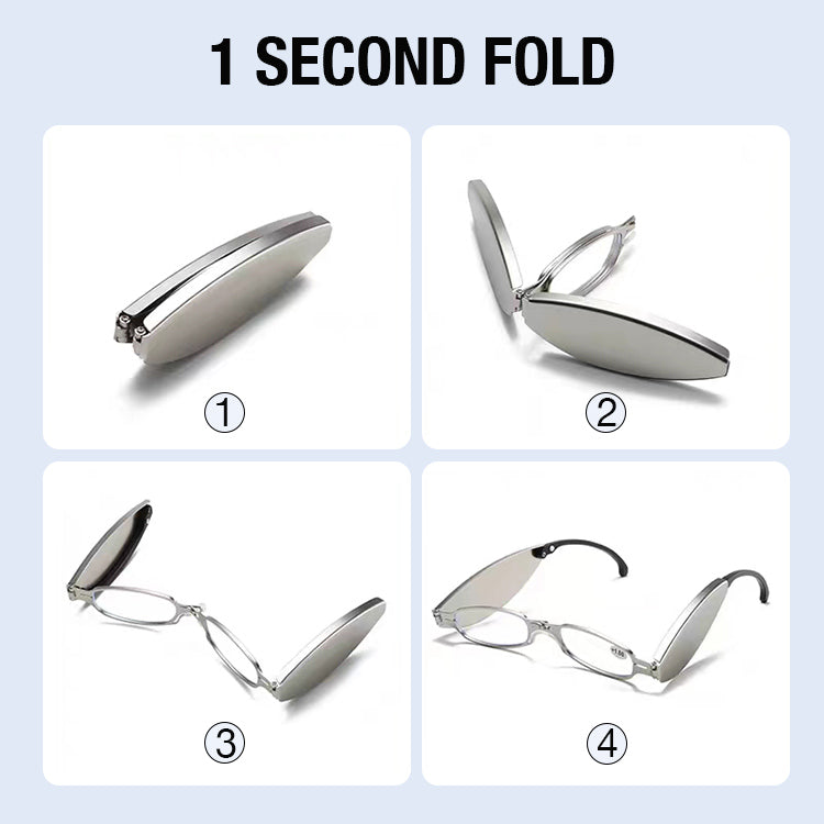 Ultra-light and portable folding reading glasses