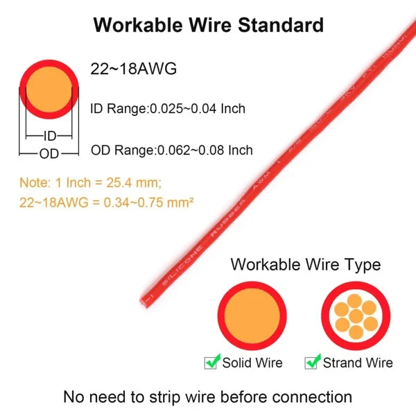 Two-wire connector with locking buckle