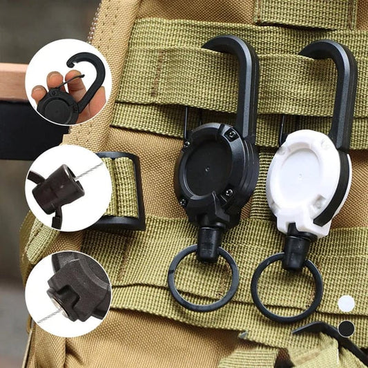💥Last day 49% OFF-Outdoor Automatic Retractable Wire Rope Luya Tactical Keychain