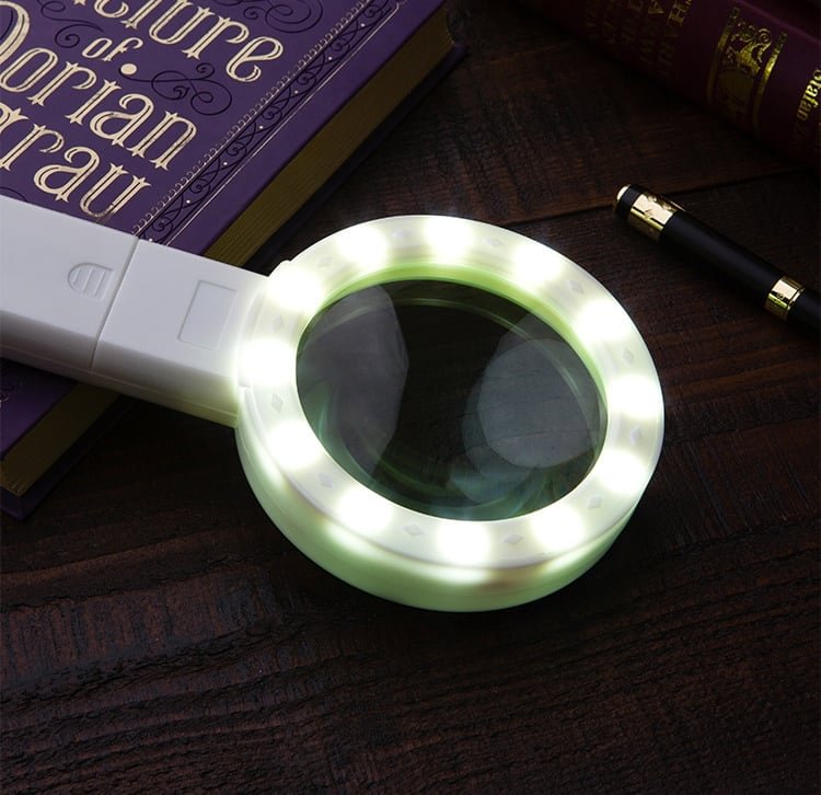 30X Optical Magnifying Glass With LED Light🎁Gifts for your family
